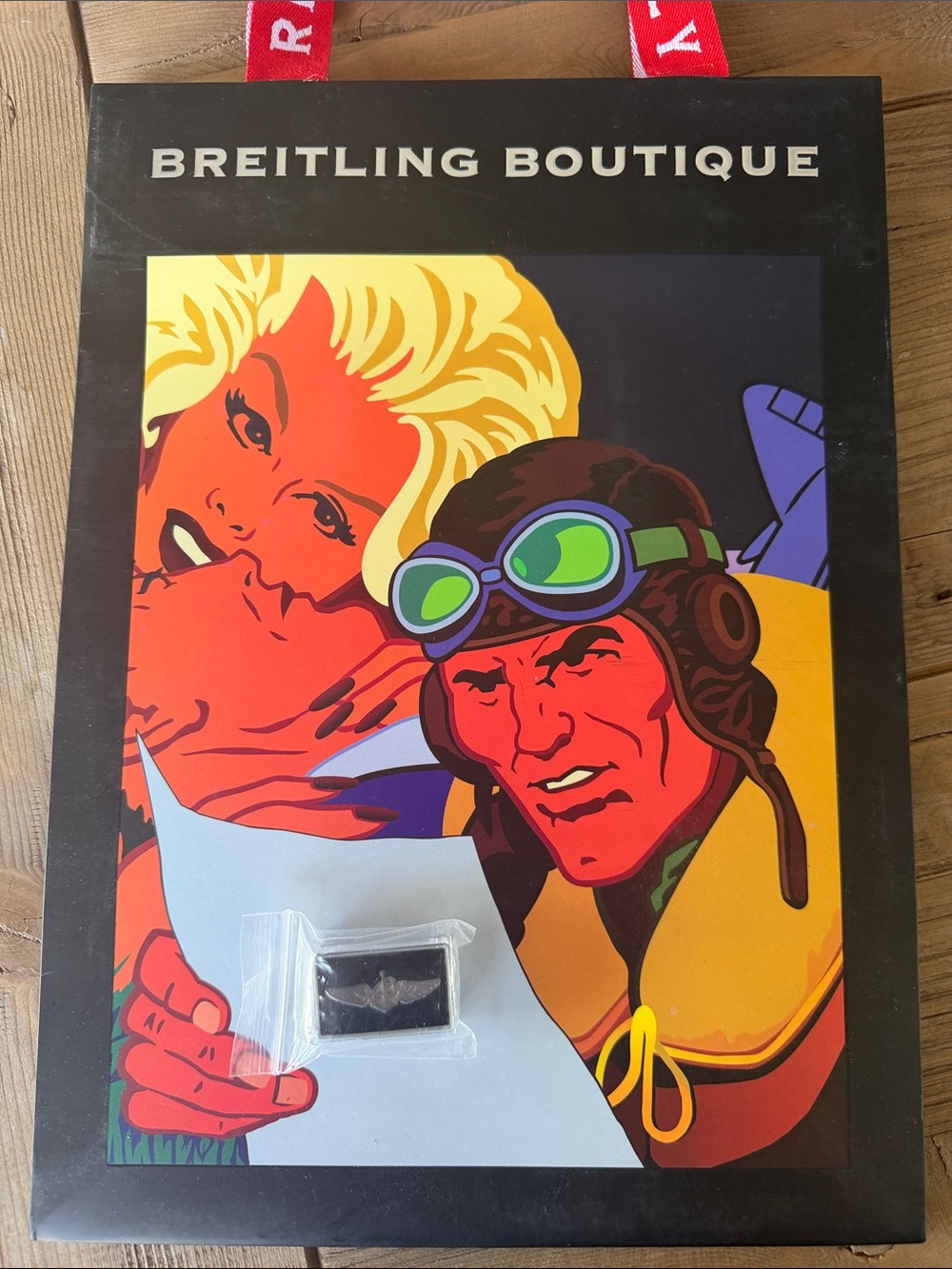 Breitling Wings Pin and Pop-Art Aviation Bag